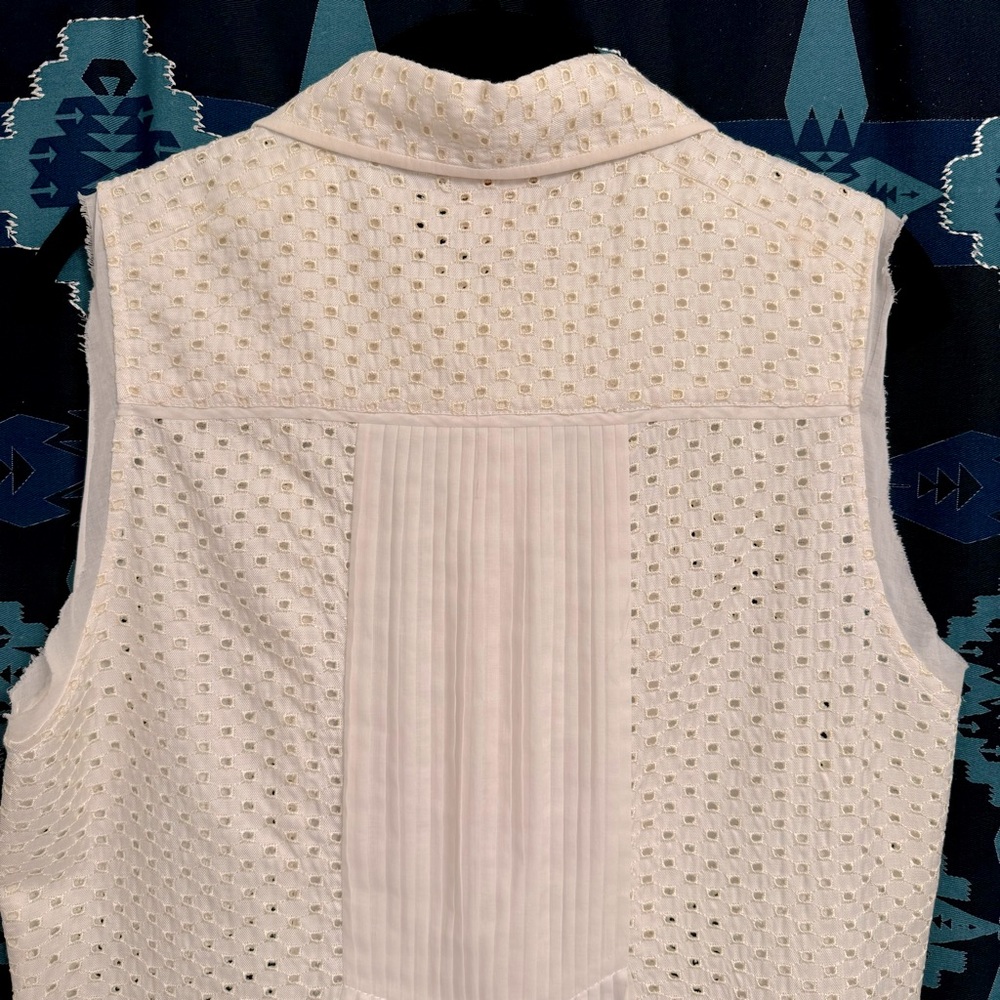 Tory Burch White Sleeveless Blouse - Picture 11 of 14